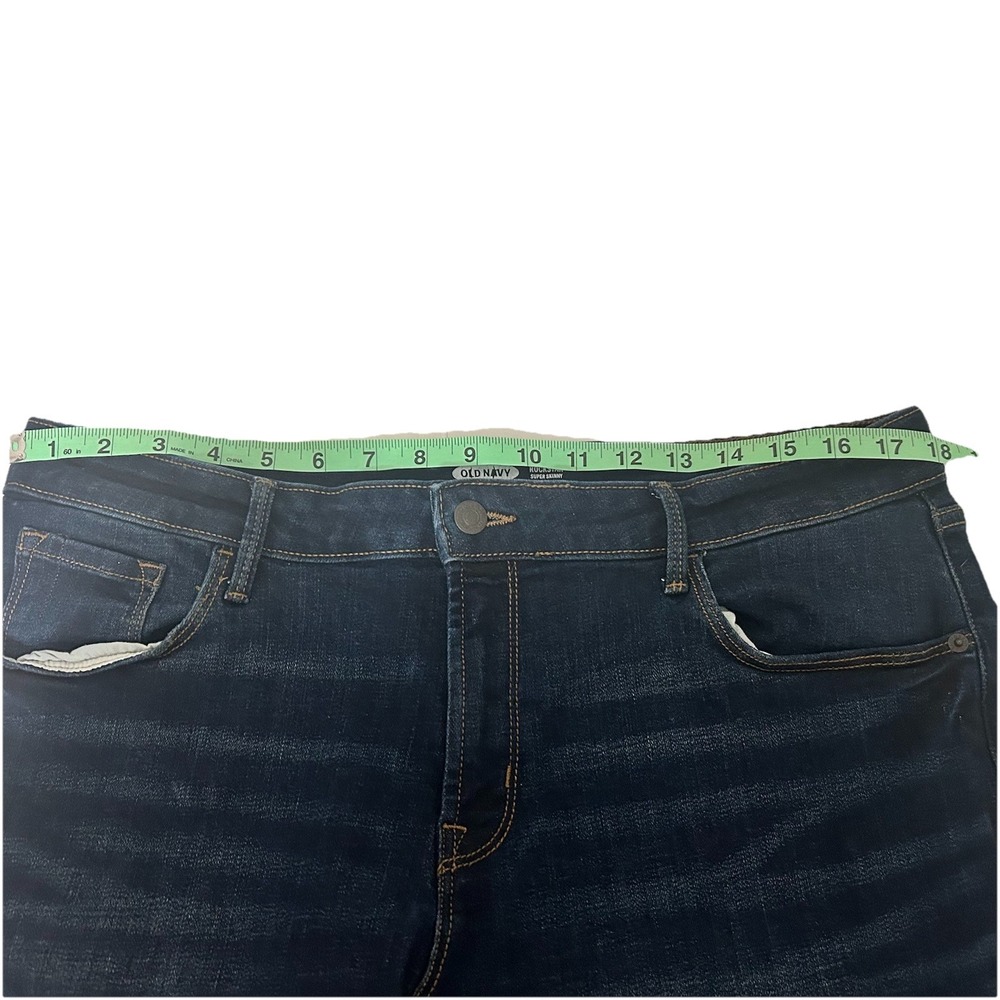 Old Navy Rockstar Super Skinny Jeans Womens Size 16 Dark Denim Jeans Stretch - Picture 7 of 11